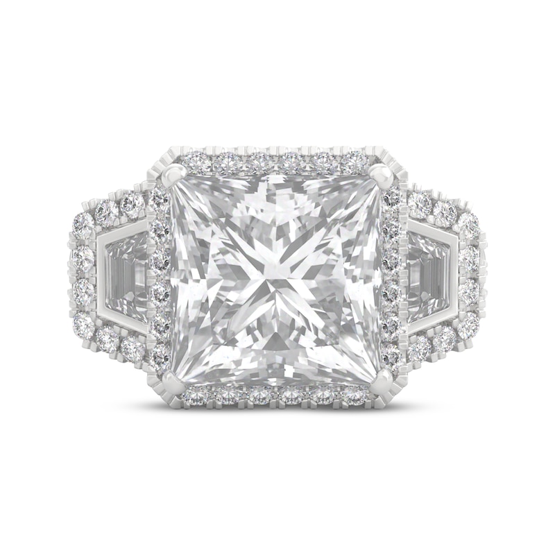 Main Image 3 of THE LEO Legacy Lab-Grown Diamond Princess-Cut Halo Engagement Ring 4-7/8 ct tw 14K White Gold