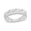 Thumbnail Image 1 of Diamond Stackable Two-Row Twist Ring 1/5 ct tw 10K White Gold