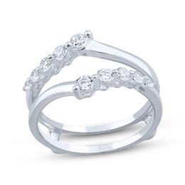 Diamond Journey Enhancer Ring 1/2 ct tw 14K White Gold