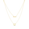 Thumbnail Image 1 of Layered "Mom" Heart Necklace 14K Yellow Gold 18"
