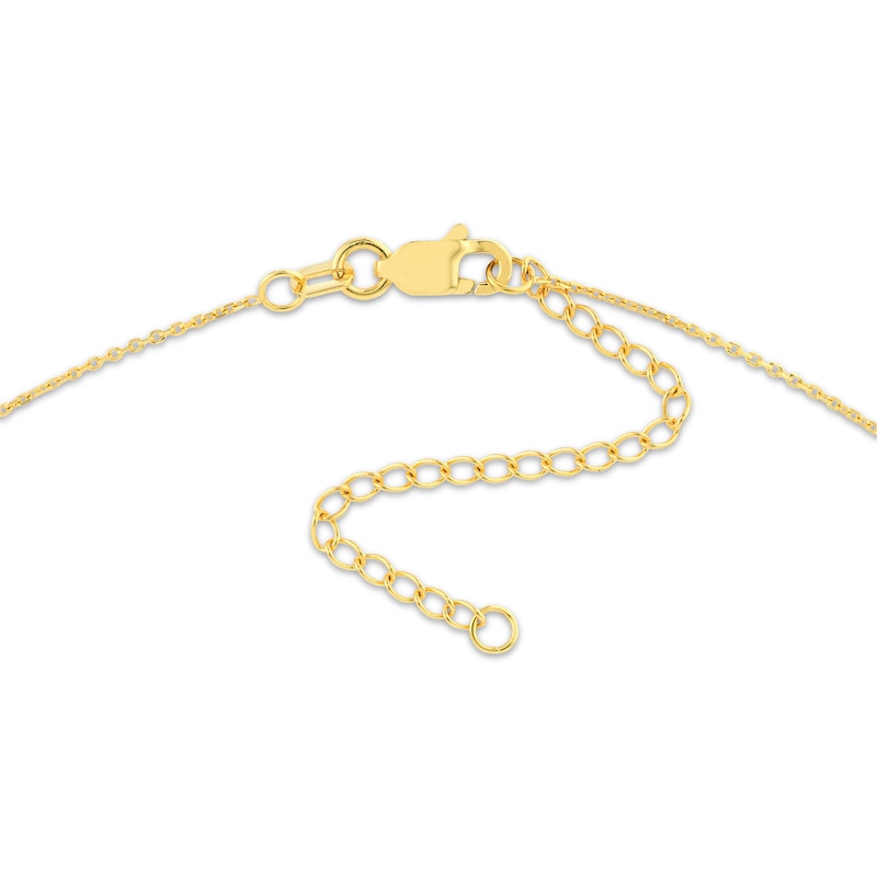 Main Image 2 of Layered "Mom" Heart Necklace 14K Yellow Gold 18"