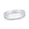 Thumbnail Image 1 of Adore Hammered Wedding Band 10K White Gold 4.4mm