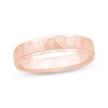 Thumbnail Image 1 of Adore Hammered Wedding Band 10K Rose Gold 4.4mm