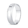 Thumbnail Image 2 of Adore Engraved Edge Wedding Band 10K White Gold 6.1mm
