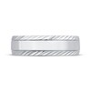 Thumbnail Image 3 of Adore Engraved Edge Wedding Band 10K White Gold 6.1mm