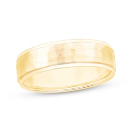 Adore Brushed Wedding Band 10K Yellow Gold 6mm