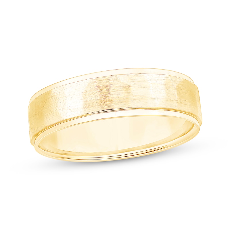 Main Image 1 of Adore Brushed Wedding Band 10K Yellow Gold 6mm
