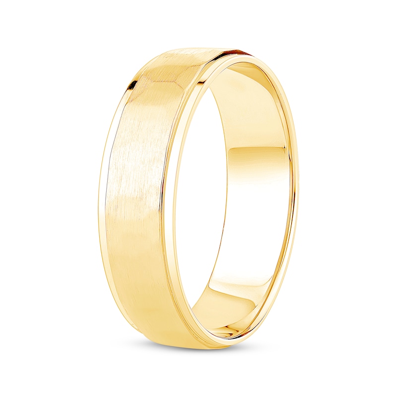 Main Image 2 of Adore Brushed Wedding Band 10K Yellow Gold 6mm