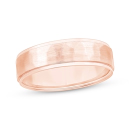 Adore Brushed Wedding Band 10K Rose Gold 6mm