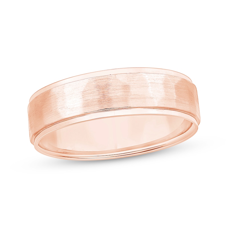 Main Image 1 of Adore Brushed Wedding Band 10K Rose Gold 6mm