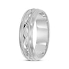 Thumbnail Image 2 of Adore Carved Wedding Band 10K White Gold 6mm