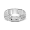 Thumbnail Image 3 of Adore Carved Wedding Band 10K White Gold 6mm