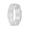 Thumbnail Image 2 of Adore Brushed Center Wedding Band 10K White Gold 7mm