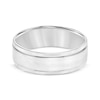 Thumbnail Image 3 of Adore Brushed Center Wedding Band 10K White Gold 7mm