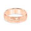 Thumbnail Image 3 of Swiss Cut Brushed Wedding Band 10K Rose Gold 6mm