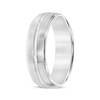 Thumbnail Image 2 of Adore Swiss Cut Brushed Wedding Band 10K White Gold 6mm