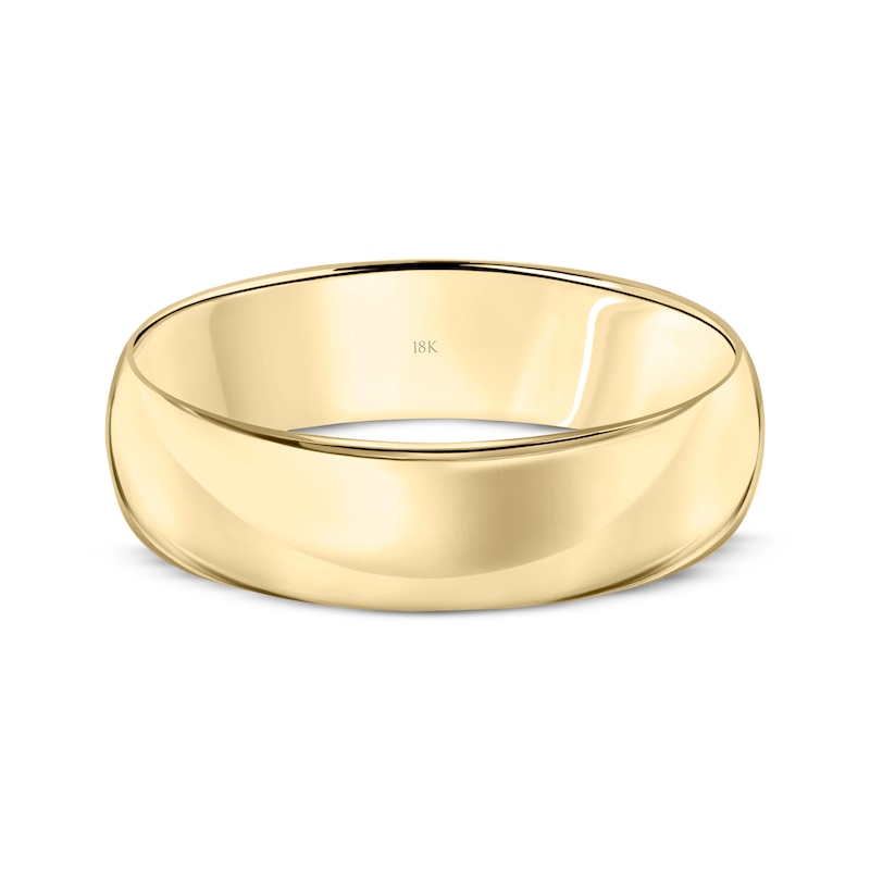 Main Image 3 of Adore Domed Wedding Band 18K Yellow Gold 6mm