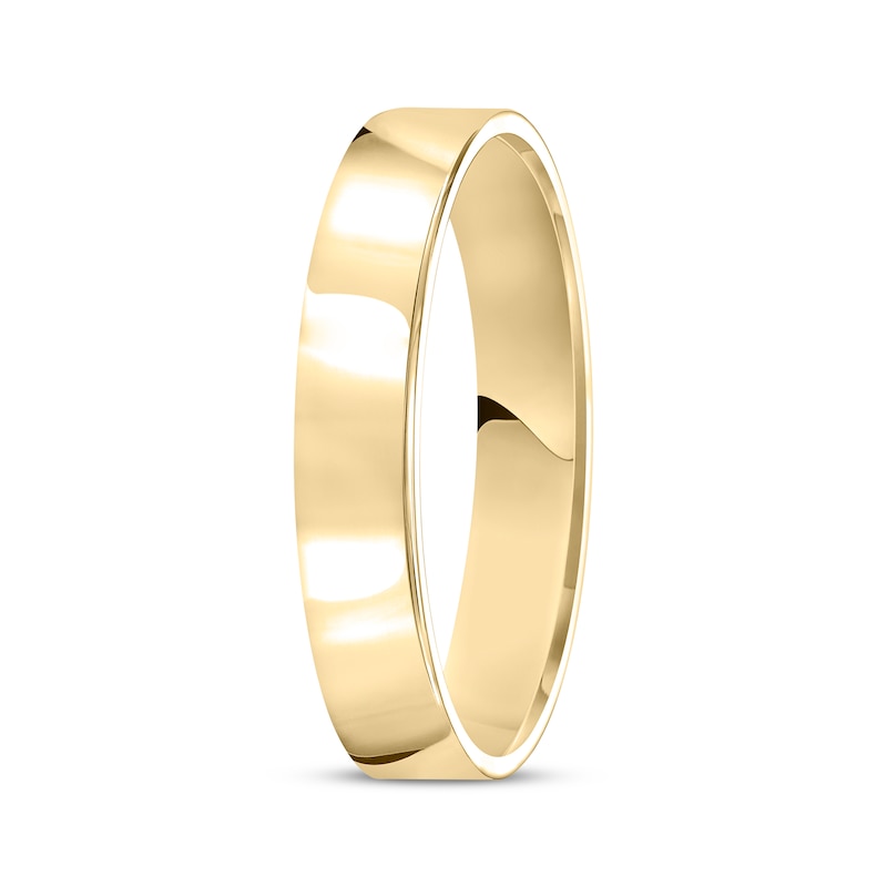 Main Image 2 of Adore Flat Square-Edged Wedding Band 18K Yellow Gold 4mm