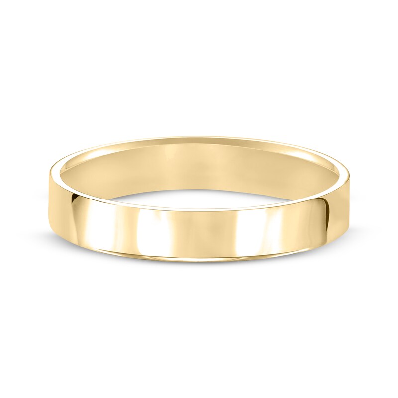 Main Image 3 of Adore Flat Square-Edged Wedding Band 18K Yellow Gold 4mm