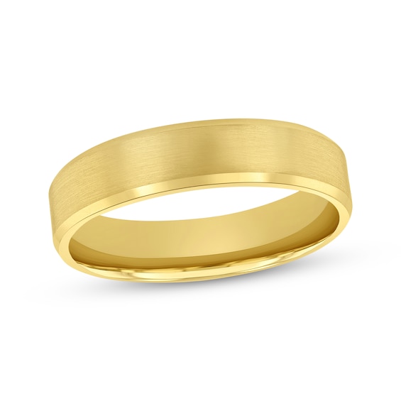 Adore Beveled Edge Wedding Band 14K Gold 5mm