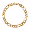 Thumbnail Image 1 of Solid Diamond-Cut Figaro Chain Bracelet 7.8mm 10K Yellow Gold 8.5&quot;