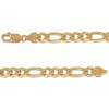 Thumbnail Image 3 of Solid Diamond-Cut Figaro Chain Bracelet 7.8mm 10K Yellow Gold 8.5&quot;