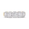 Thumbnail Image 3 of Diamond Five-Stone Halo Ring 1 ct tw 14K Yellow Gold