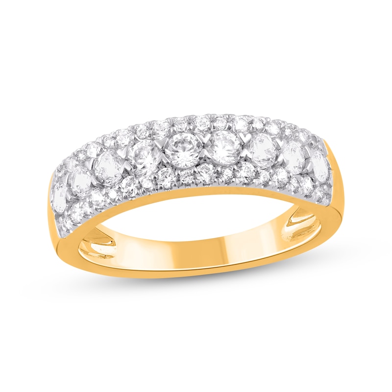 Main Image 1 of Diamond Three-Row Fashion Ring 1 ct tw 14K Yellow Gold