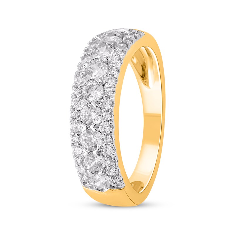 Main Image 2 of Diamond Three-Row Fashion Ring 1 ct tw 14K Yellow Gold