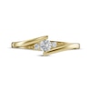 Thumbnail Image 3 of Diamond Bypass Three-Stone Promise Ring 1/8 ct tw 10K Yellow Gold