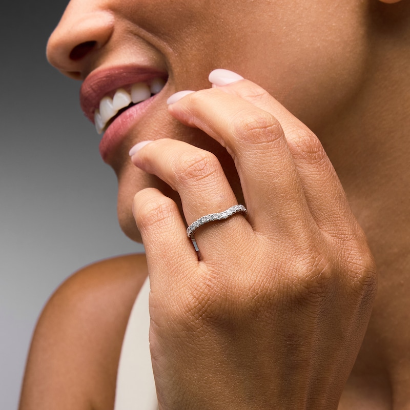 Main Image 4 of Neil Lane Artistry Heritage Lab-Grown Diamond Contour Wedding Band 1/2 ct tw Platinum