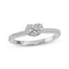 Thumbnail Image 1 of Diamond Knot Ring 1/5 ct tw 10K White Gold