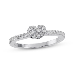 Diamond Knot Ring 1/5 ct tw 10K White Gold