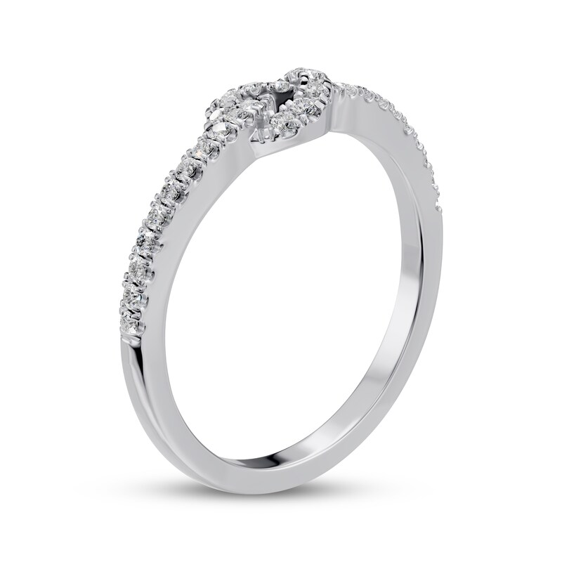 Main Image 2 of Diamond Knot Ring 1/5 ct tw 10K White Gold