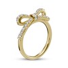Thumbnail Image 2 of Baguette & Round-Cut Diamond Bow Ring 1/2 ct tw 10K Yellow Gold