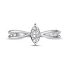 Thumbnail Image 3 of Multi-Diamond Marquise-Shaped Ring 1/6 ct tw 10K White Gold