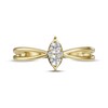 Thumbnail Image 3 of Multi-Diamond Marquise-Shaped Ring 1/6 ct tw 10K Yellow Gold