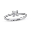 Thumbnail Image 1 of Diamond Five-Stone Flower Ring 1/8 ct tw 10K White Gold