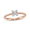 Thumbnail Image 1 of Diamond Five-Stone Flower Ring 1/8 ct tw 10K Rose Gold