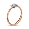 Thumbnail Image 2 of Diamond Five-Stone Flower Ring 1/8 ct tw 10K Rose Gold
