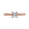 Thumbnail Image 3 of Diamond Five-Stone Flower Ring 1/8 ct tw 10K Rose Gold