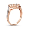 Thumbnail Image 2 of Diamond Linked Hearts Ring 1/20 ct tw 10K Rose Gold