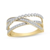 Thumbnail Image 1 of Diamond Three-Row Crossover Ring 1/2 ct tw 10K Yellow Gold