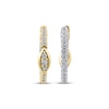 Thumbnail Image 2 of Diamond Marquise Center Reversible Hoop Earrings 1/3 ct tw 10K Two-Tone Gold