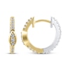 Thumbnail Image 3 of Diamond Marquise Center Reversible Hoop Earrings 1/3 ct tw 10K Two-Tone Gold
