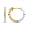 Thumbnail Image 3 of Diamond Reversible Hoop Earrings 1/5 ct tw 10K Two-Tone Gold