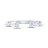 Thumbnail Image 4 of Monique Lhuillier Bliss Baguette-Cut Lab-Grown Diamond Open Shank Wedding Band 1/2 ct tw 18K White Gold