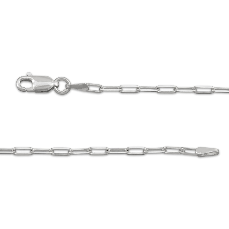 Main Image 3 of 2.3mm Paperclip Chain Necklace Solid Sterling Silver 18"
