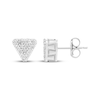 Thumbnail Image 3 of Men's Multi-Diamond Triangle Stud Earrings 1/3 ct tw 10K White Gold