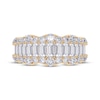 Thumbnail Image 3 of KAY Lab-Grown Diamonds Baguette & Round-Cut Scalloped Ring 1-1/2 ct tw 14K Yellow Gold